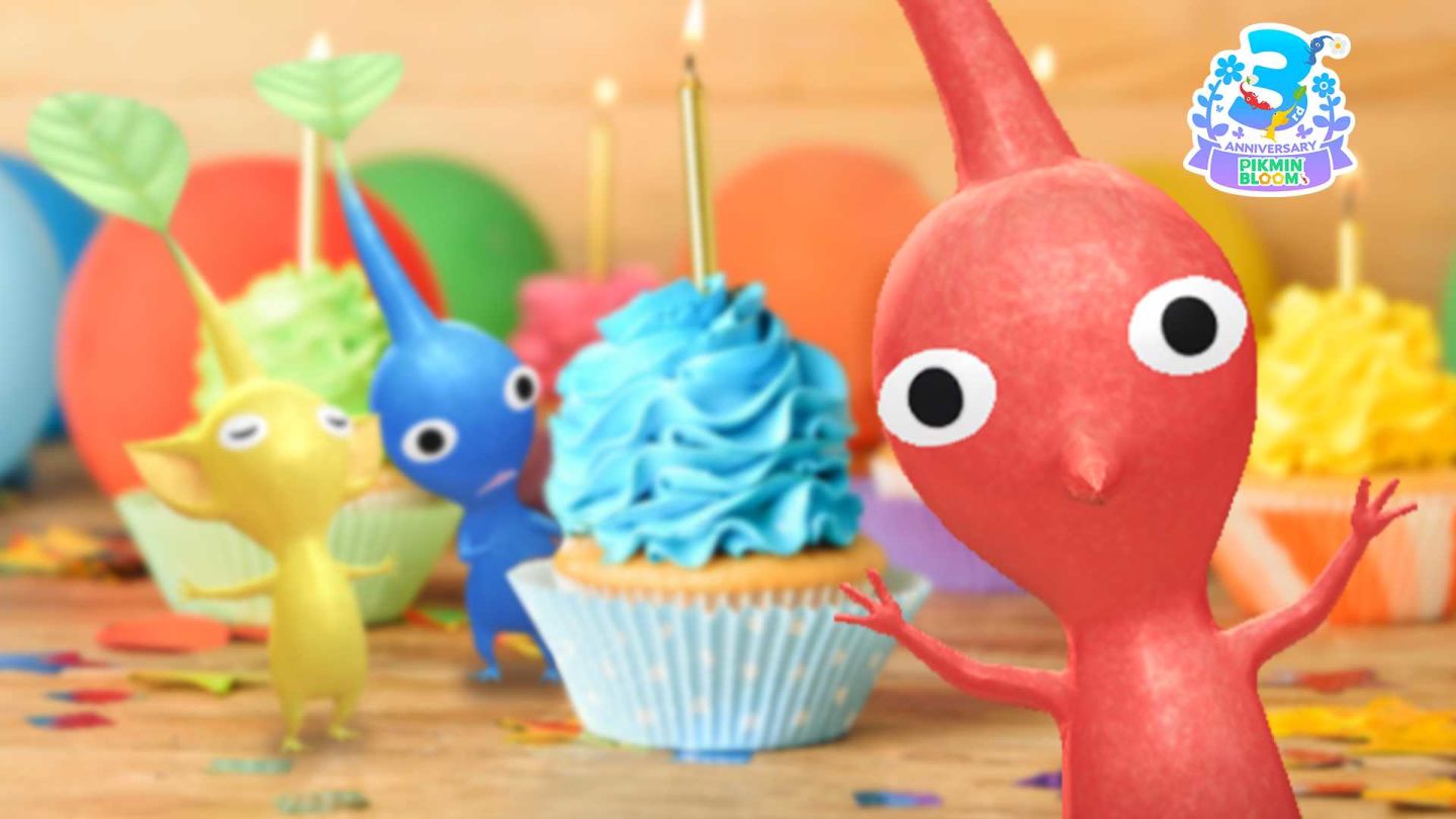 《Pikmin Bloom》歡慶 3 週年紀念！推出系列活動＆全新三週年紀念杯子蛋糕飾品皮克敏
