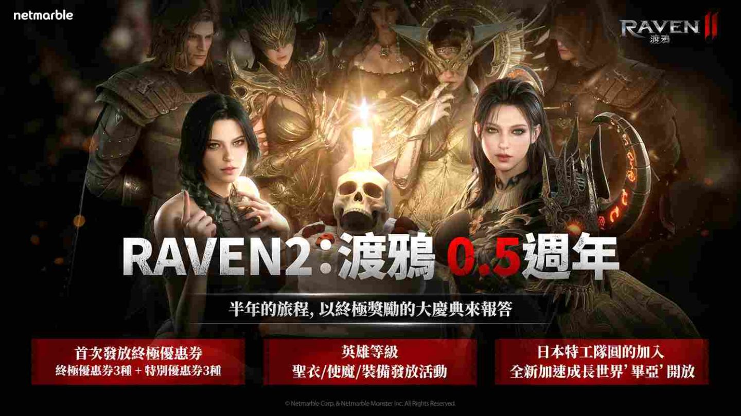 《RAVEN 2：渡鴉》歡慶上市 0.5 週年！推出眾多活動與終極獎勵