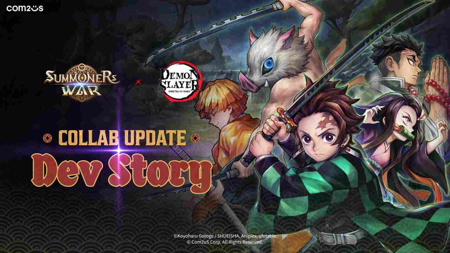 Com2uS《魔靈召喚：天空之役》×動畫《鬼滅之刃》開發者影片大公開