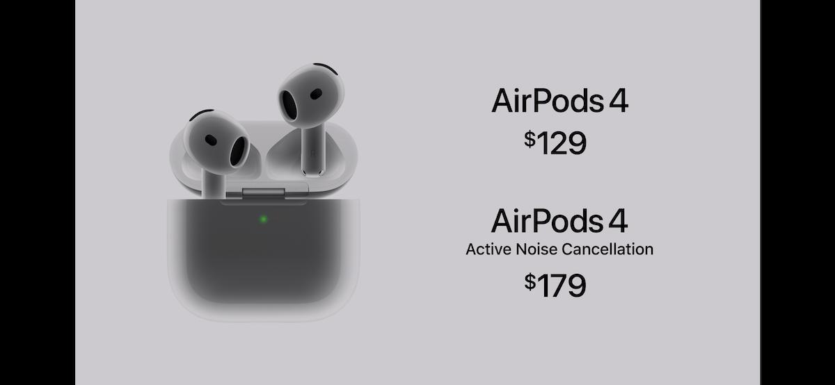 Apple 正式推出 AirPods 4 系列，升級音質與續航，並新增降噪版本