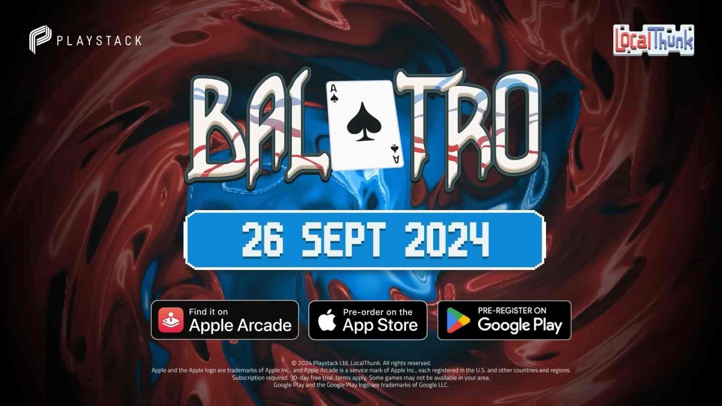搭配鬼牌組出最強撲克牌型《小丑牌 Balatro》手機版 9/26 即將推出
